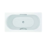 Kohler K-20612T-GR + K-20609T-CP + K-1148886-CP VOLTTE 1.5米 鑄鐵浴缸 (包括扶手及去水)